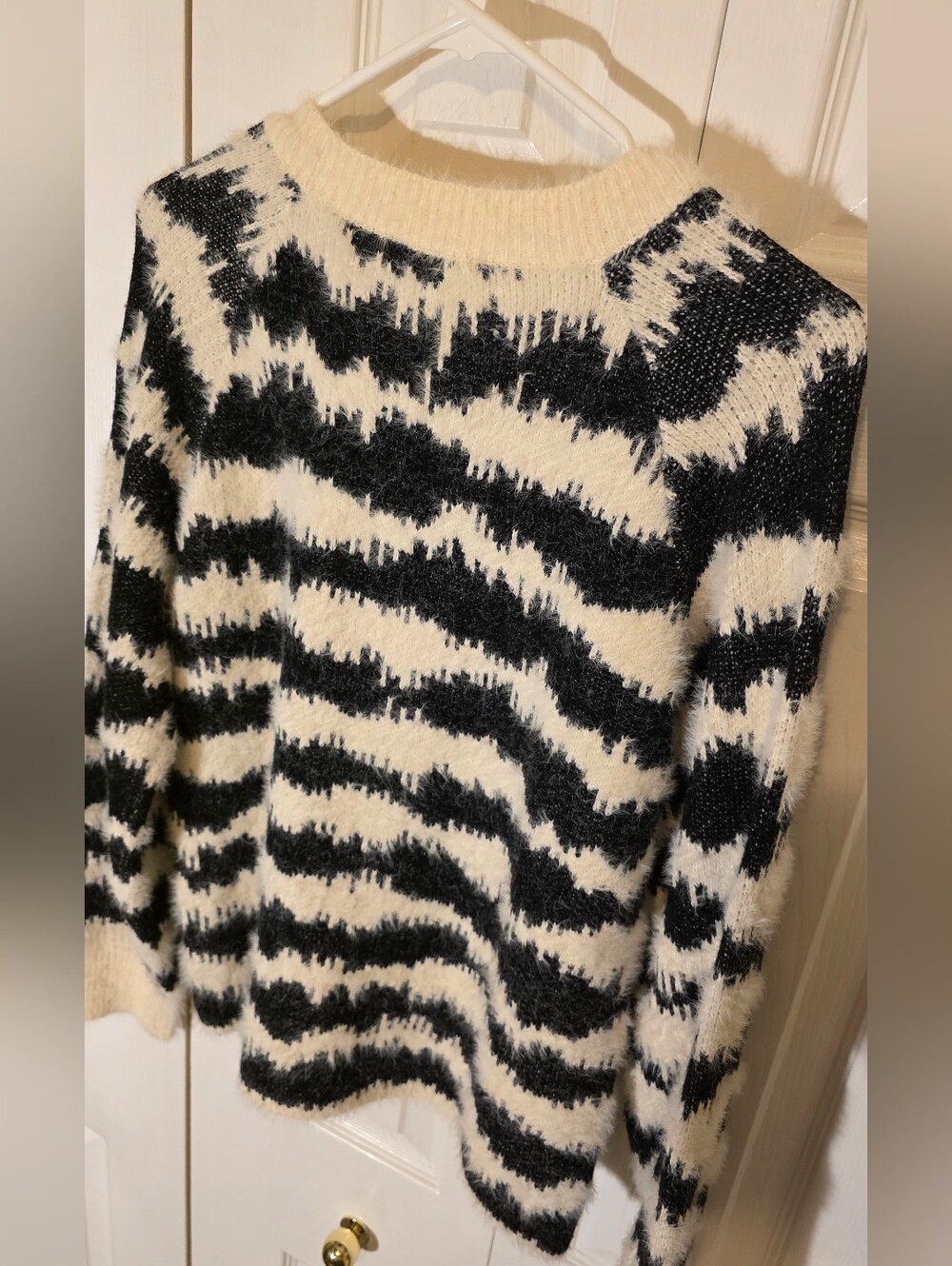 b.young Bynolle Jacquard Jumper - Black & Cream - Picture 7 of 10